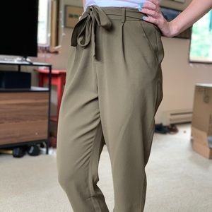 Army Green High-waisted trousers